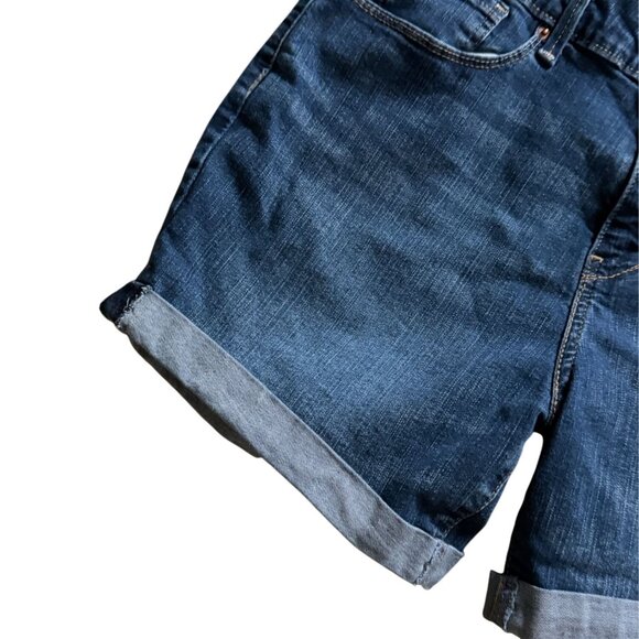 Levi Strauss Signature Gold Mid-Rise Denim Shorts-Cuffed-Size 12-GUC - Picture 2 of 6